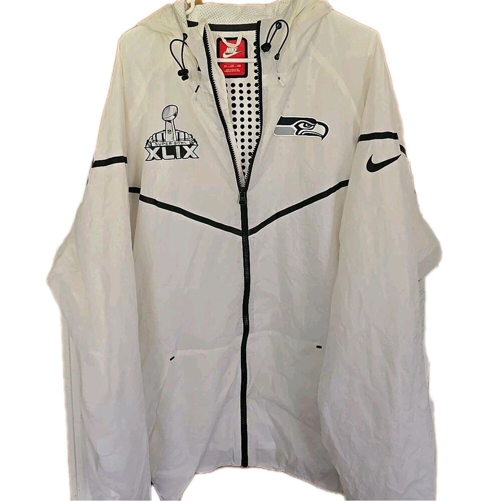 Nike Seattle Seahawks Super Bowl XLIX Jacket 4XL Fly Media Day Tech Windrunner